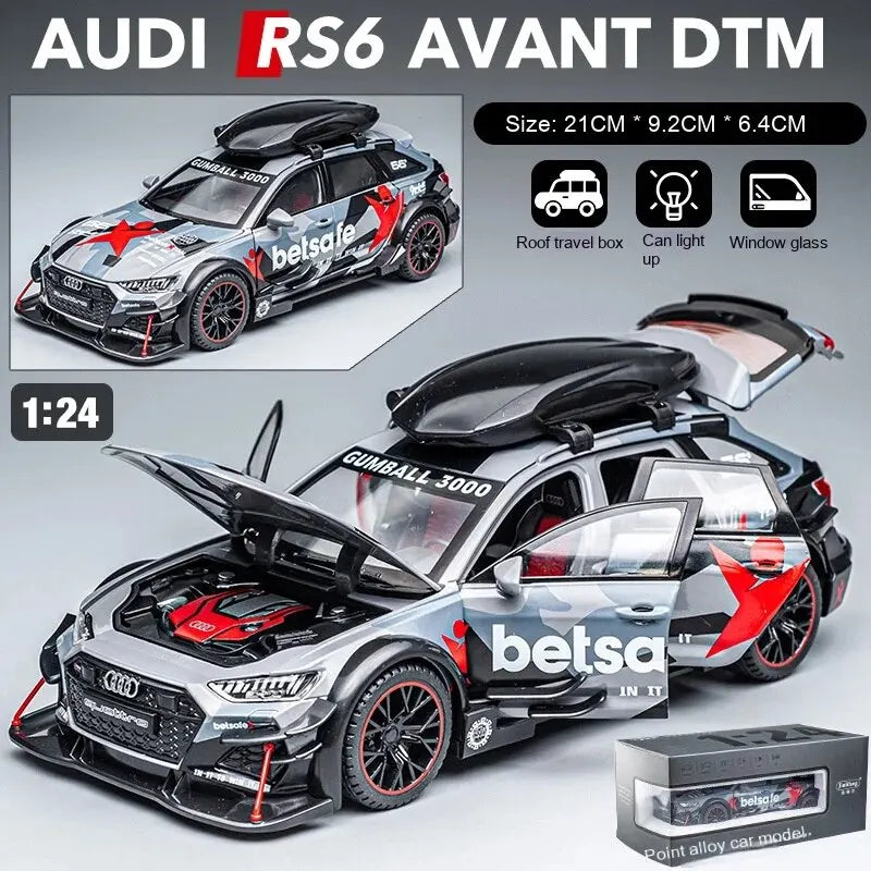 1:24 RS6 Racing Die-Cast Alloy Model Car